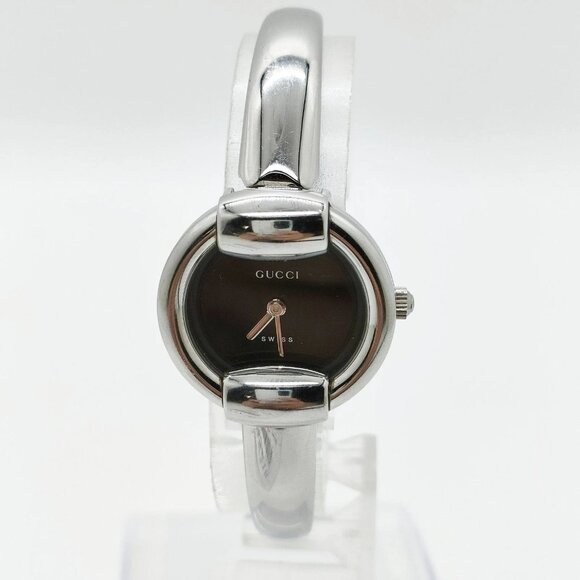Gucci Watch 1400L 25mm Women's Black X Silver 140-082325 - Picture 1 of 9
